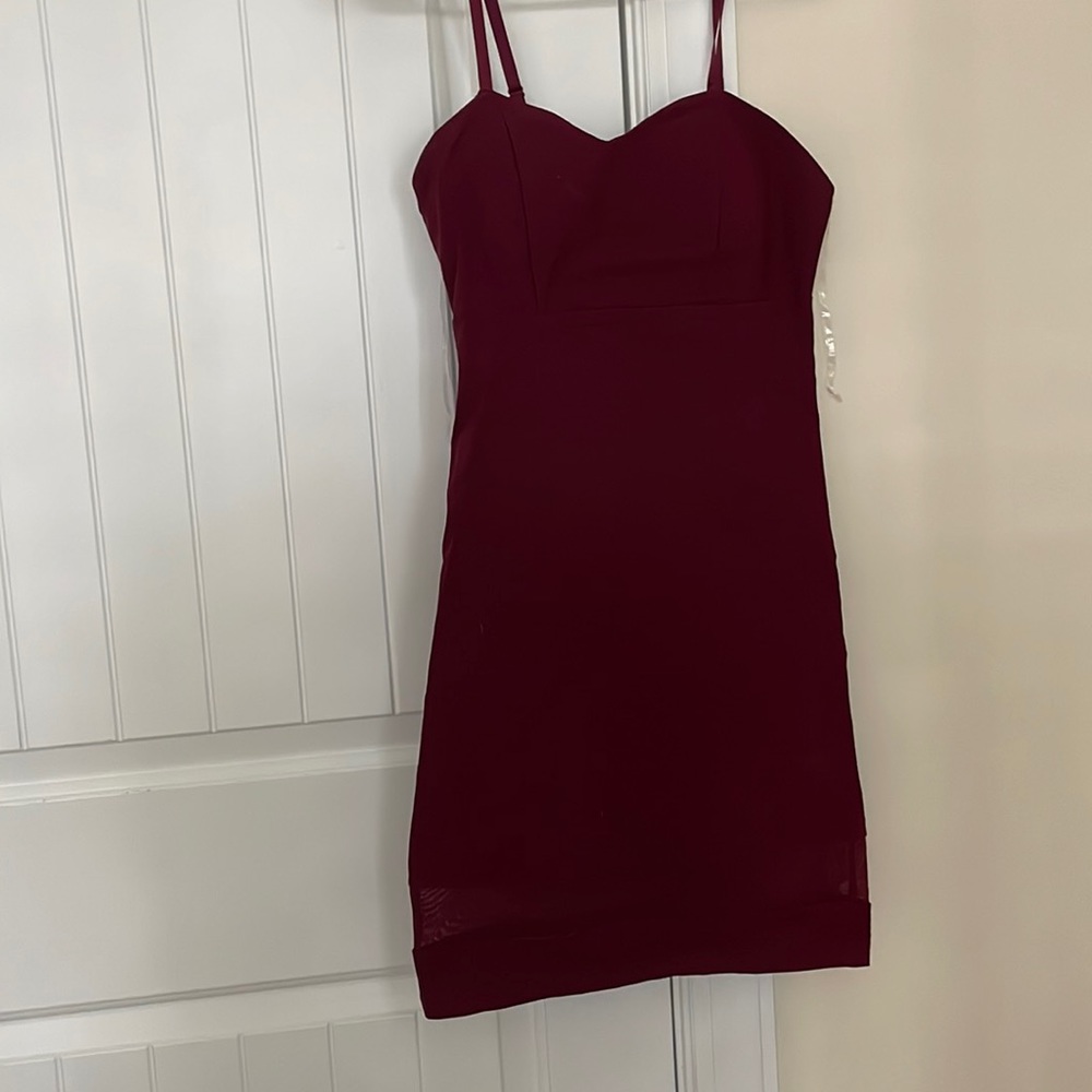 Maroon form fitting like new dress
